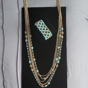 Premier Designs Jewelry "Belize" Necklace And Bracelet Set